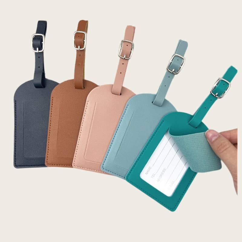 Custom luggage tags with logo
