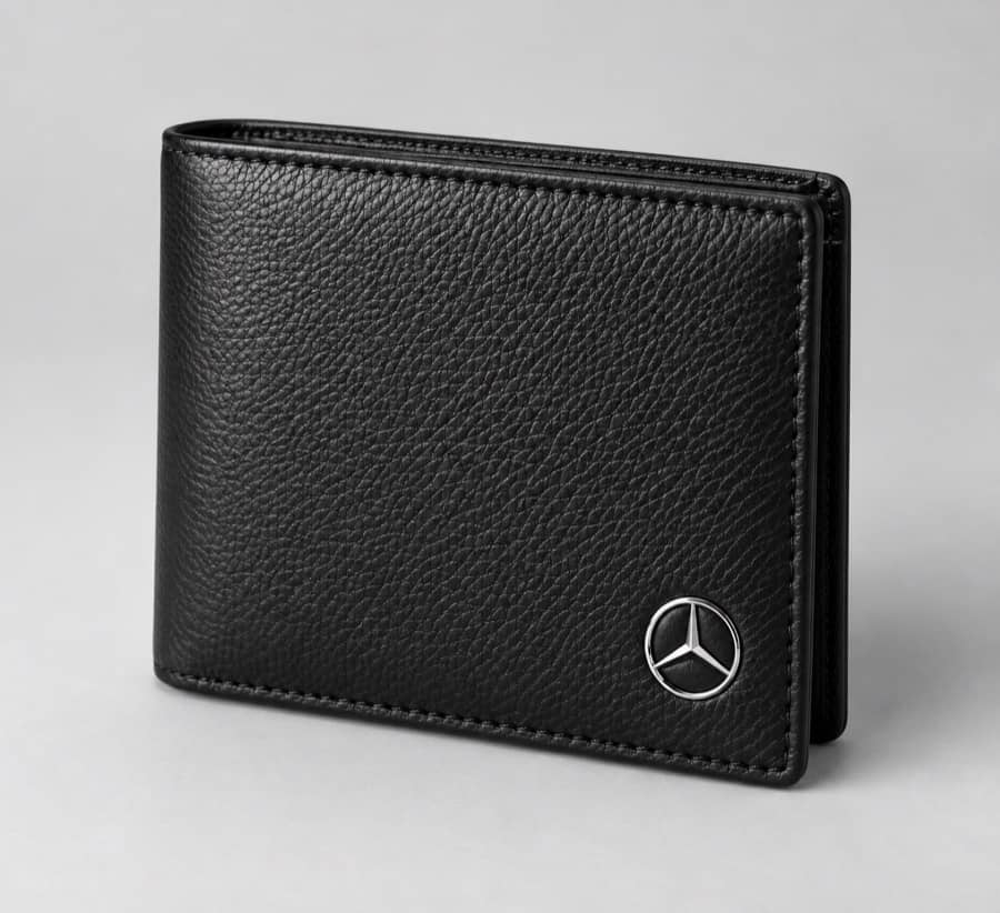 Black leather wallet for a corporate gifting program