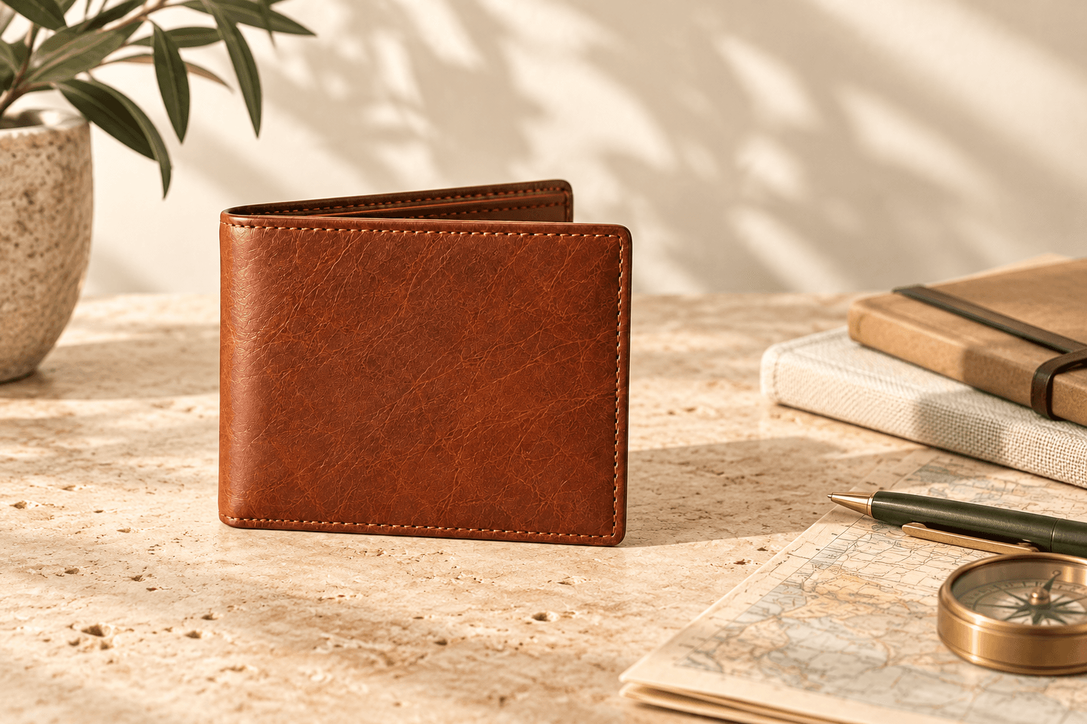 Custom leather wallet